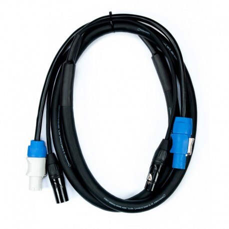 Cavo Combinato Powercon E XLR DMX — 3 Metri, Per Alimentazione E Segnale Luci, Teste Mobili, Palco, Discoteche, Resistente A Urti E Raggi UV